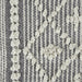 Natural And Gray Diamond Textured Hand-Loomed Runner 2Ft 3Inx6Ft