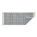 Natural And French Blue Diamond Textured Hand-Loomed Runner 2Ft 3Inx6Ft