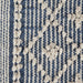 Natural And French Blue Diamond Textured Hand-Loomed Runner 2Ft 3Inx6Ft