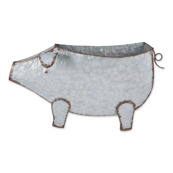 Pig Galvanized Wall Planter