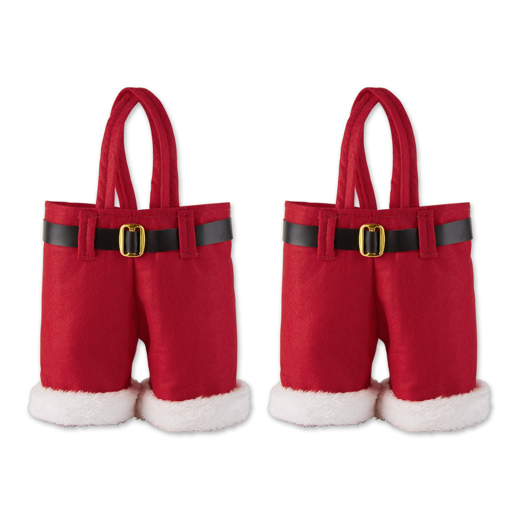 Santa Pants Bottle Tote Set of 2