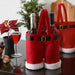 Santa Pants Bottle Tote Set of 2