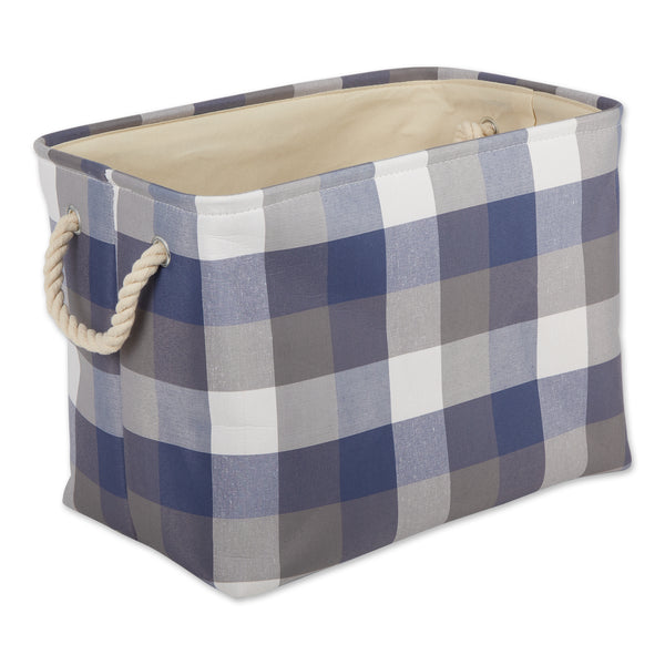 Polyester Bin Tri Color French Blue Rectangle Large 17.5 x 12 x 15