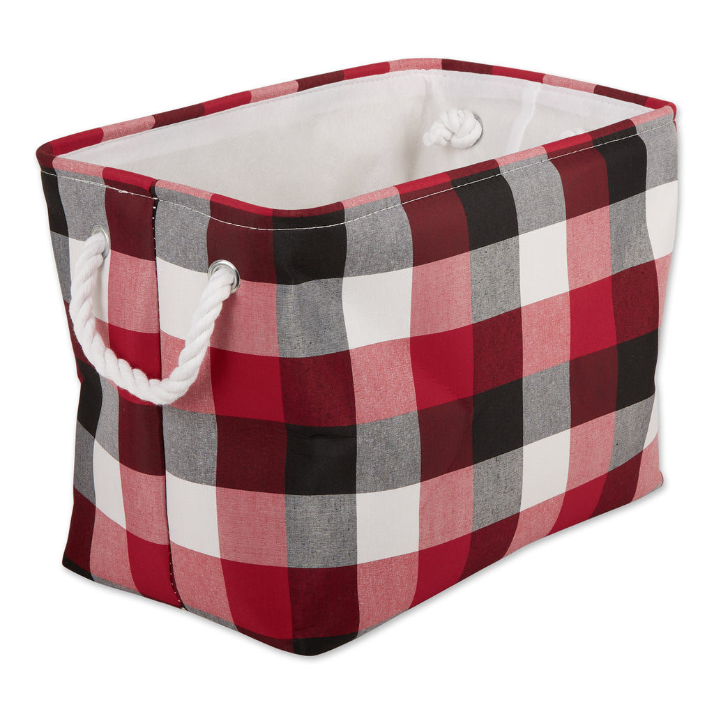Polyester Bin Tri Color Cardinal Red Rectangle Large 17.5 x 12 x 15