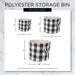 Polyester Bin Tri Color Black Round Large