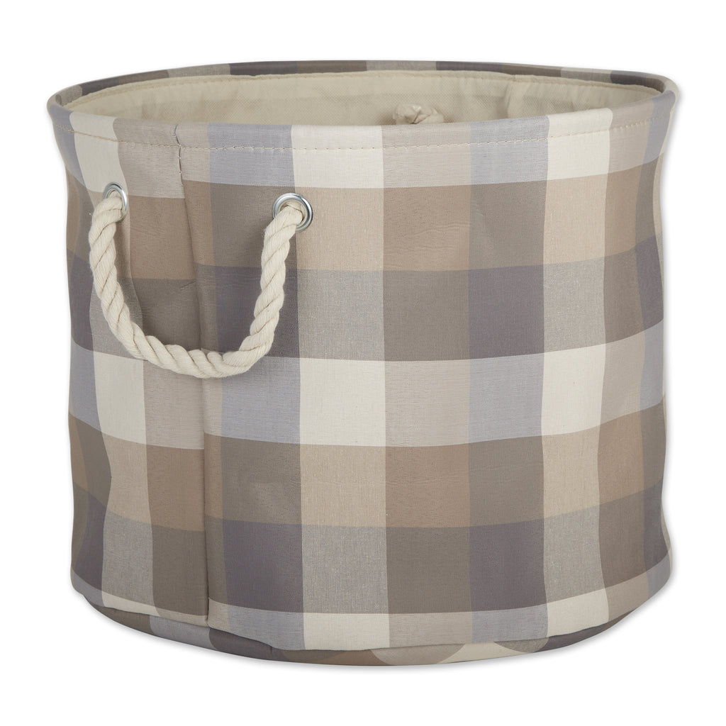 Tri Color Stone Round Medium Polyester Bin