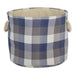 Tri Color French Blue Round Medium Polyester Bin