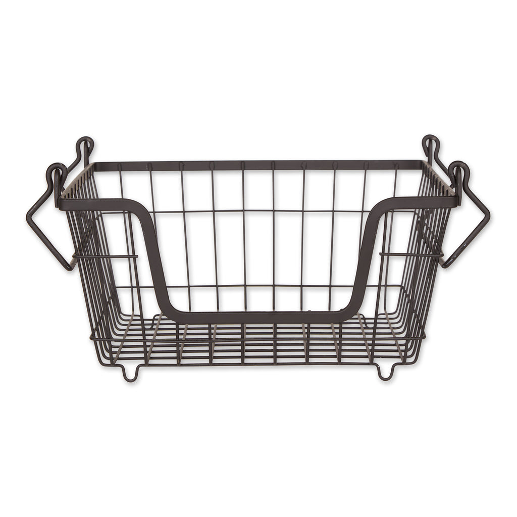 Metal Basket Black Square Small