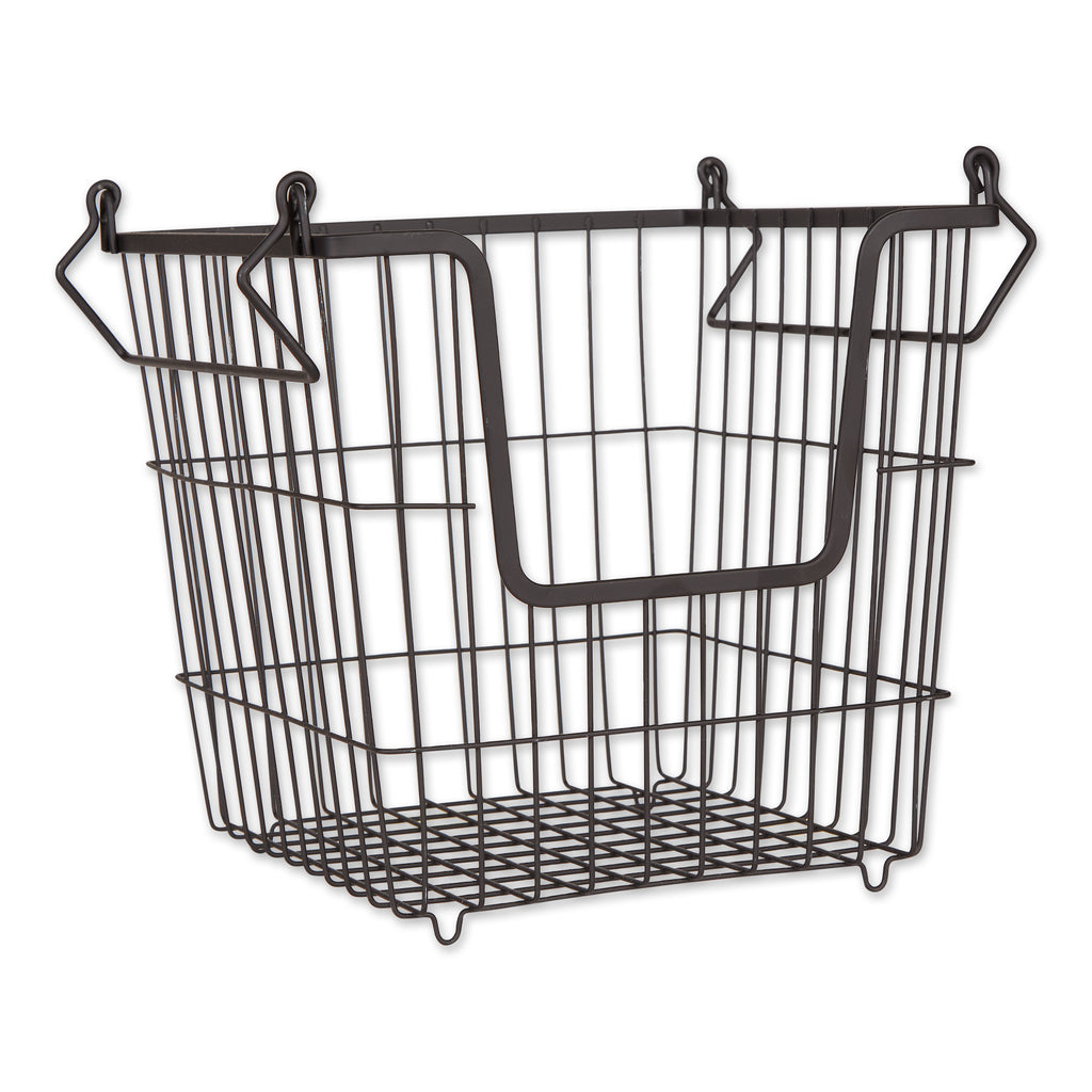 Metal Basket Black Square Large