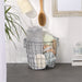 Metal Basket Cool Gray Round Small