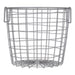 Metal Basket Cool Gray Round Medium