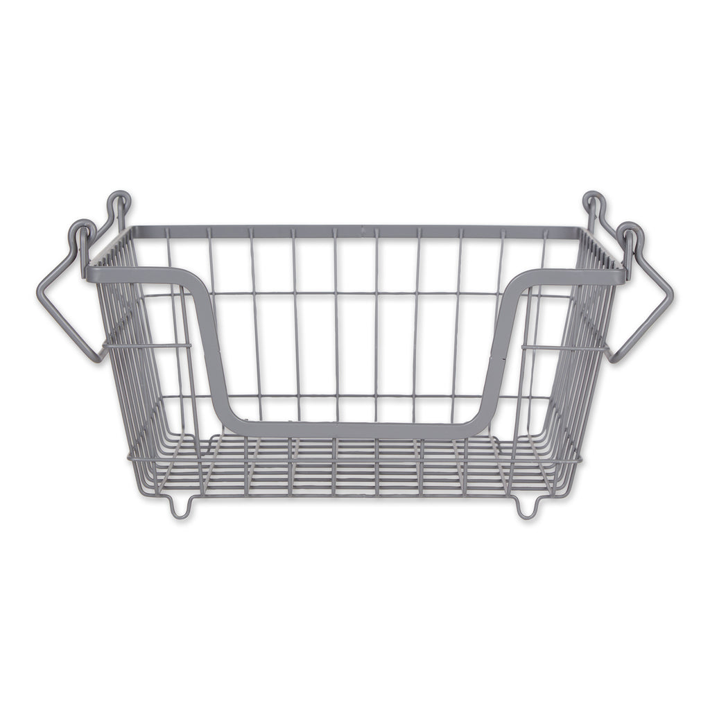 Metal Basket Cool Gray Square Small