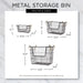 Metal Basket Cool Gray Rectangle Small