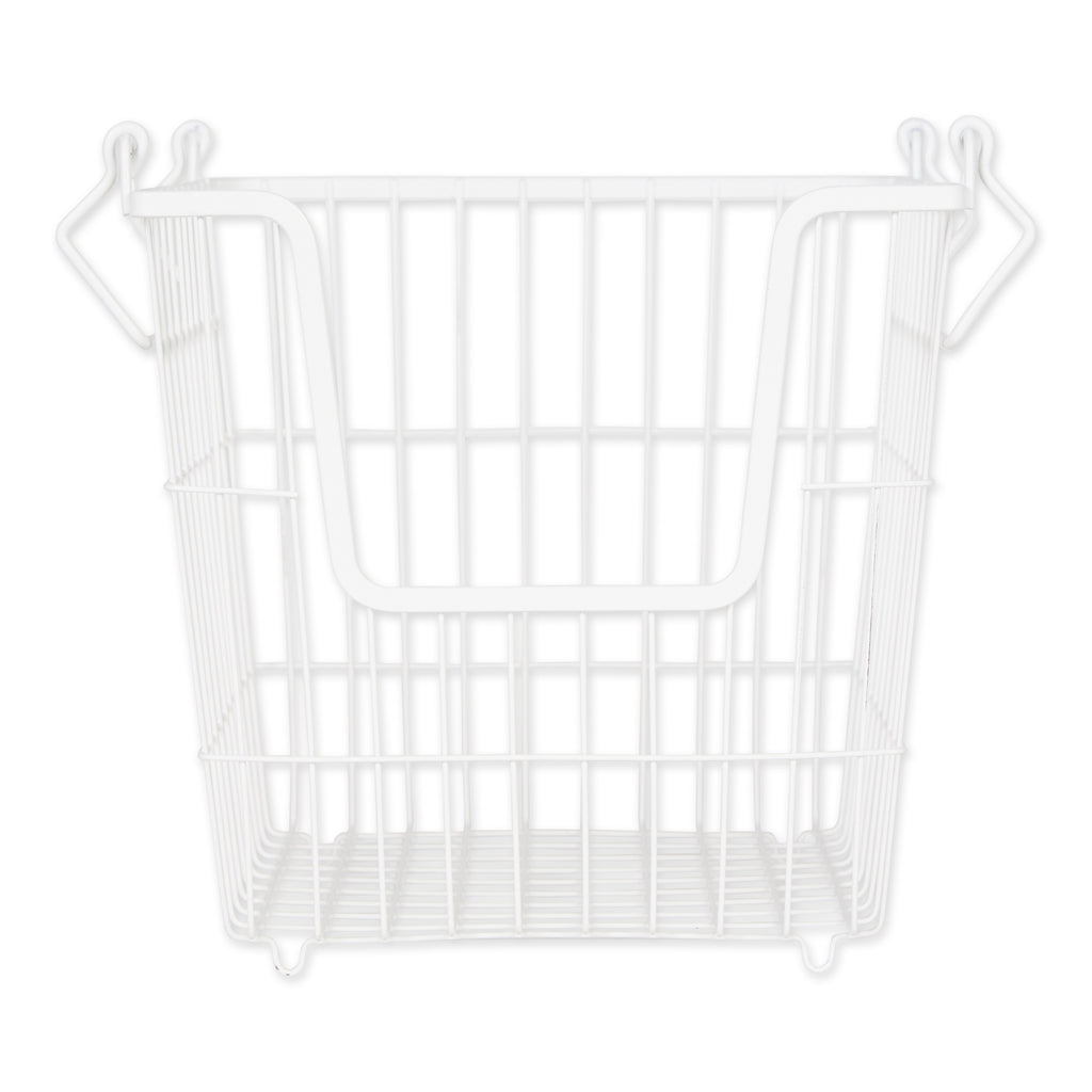 Metal Basket White Square Large