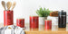 Red Stir It Up Ceramic Utensil Holder