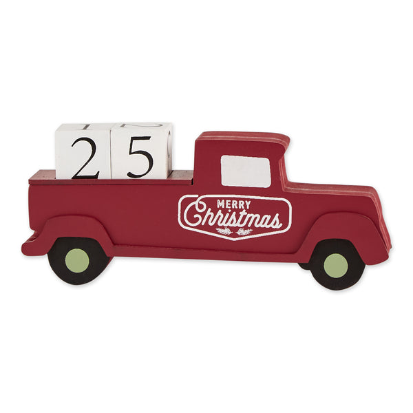 Christmas Tree Truck Tabletop Block Calendar