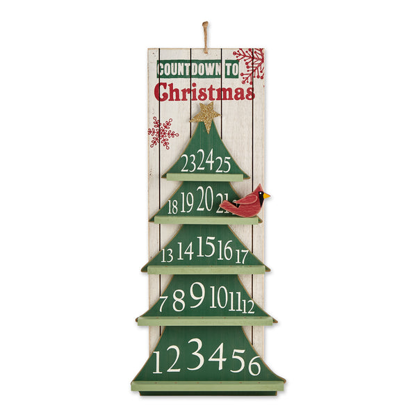 Countdown To Christmas Tree Calendar Wall Sign