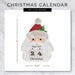 Santa Head Days Til Christmas Hanging Calendar Sign With Date Tiles