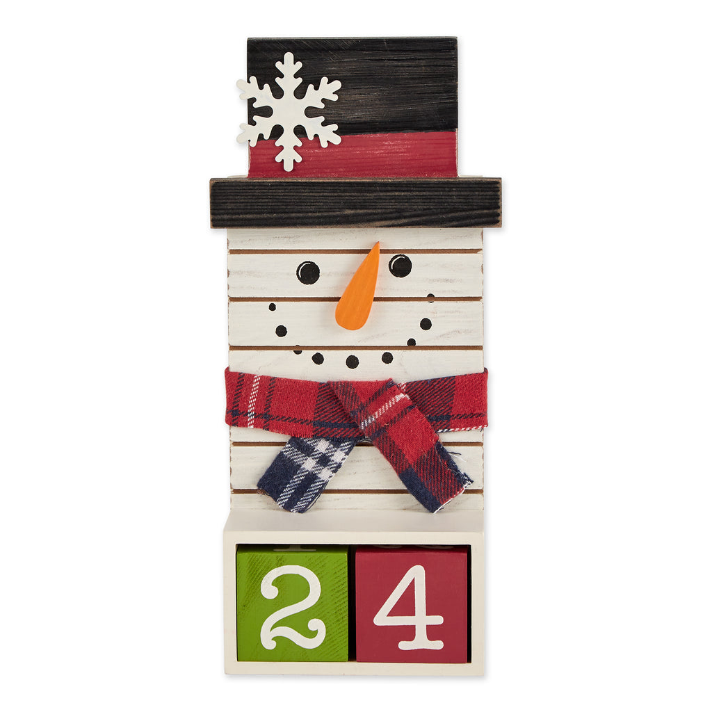 Square Snowman Tabletop Block Advent