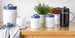 Blue Ceramic Jar Canister