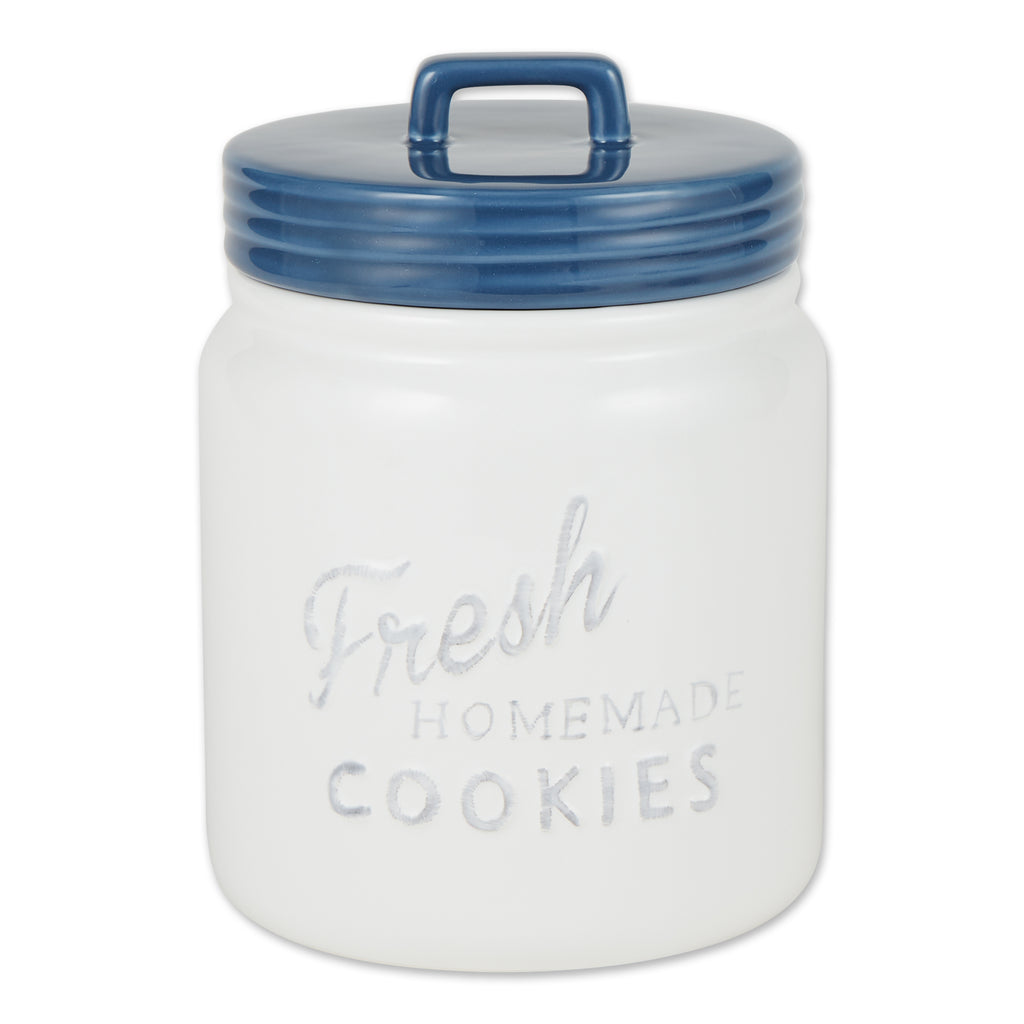 Blue Ceramic Cookie Jar