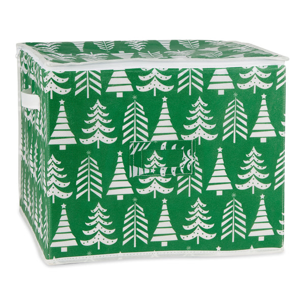 Triple Christmas Tree Print Ornament Storage Large