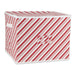 Holiday Candy Stripe Print Ornament Storage Large