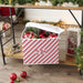 Holiday Candy Stripe Print Ornament Storage Large