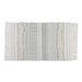 Gray Printed Off-White Hand-Loomed Shag Rug 2X3 Ft