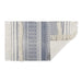 French Blue Printed Off-White Hand-Loomed Shag Rug 2X3 Ft