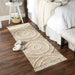 Stone Printed Natural Hand-Loomed Shag Rug Runner 2Ft 3Inx6Ft