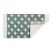 Teal Diamond Printed Off-White Hand-Loomed Shag Rug 2X3 Ft