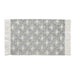 Gray Diamond Printed Off-White Hand-Loomed Shag Rug 2X3 Ft