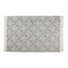 Gray Diamond Printed Off-White Hand-Loomed Shag Rug 4X6 Ft