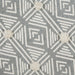 Gray Diamond Printed Off-White Hand-Loomed Shag Rug 4X6 Ft