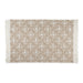 Stone Diamond Printed Off-White Hand-Loomed Shag Rug 4X6 Ft