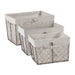 Rustic Bronze Chicken Wire Stone & White Gingham Check Liner Basket