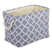 Lattice Stonewash Blue Rectangle Medium Polyester Bin