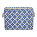 Lattice French Blue Rectangle Medium Polyester Bin