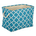 Lattice Storm Blue Rectangle Medium Polyester Bin