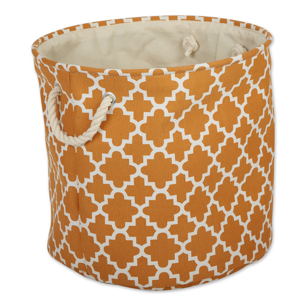 Polyester Bin Lattice Pumpkin Spice Round Large