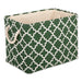 Lattice Hunter Green Rectangle Medium Polyester Bin