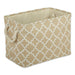 Lattice Vintage Linen Rectangle Medium Polyester Bin