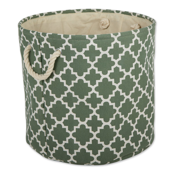 Polyester Bin Lattice Artichoke Green Round Large