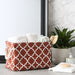 Lattice Cinnamon Rectangle Small Polyester Bin