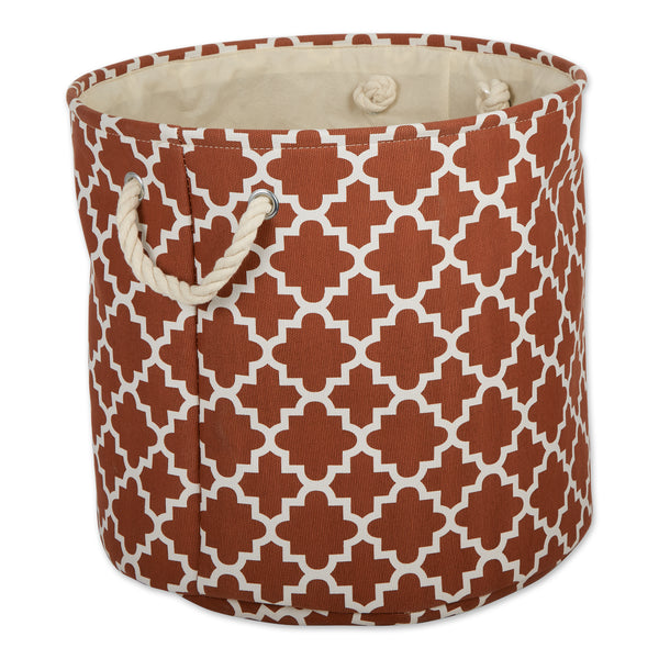 Polyester Bin Lattice Cinnamon Round Large