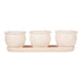 Cream Round Ceramic Small Planter Set of 3