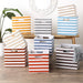 Polyester Cube Stripe Cinnamon Square 13 x 13 x 13