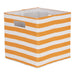 Polyester Cube Stripe Pumpkin Spice Square 11 x 11 x 11