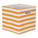 Polyester Cube Stripe Pumpkin Spice Square 13 x 13 x 13